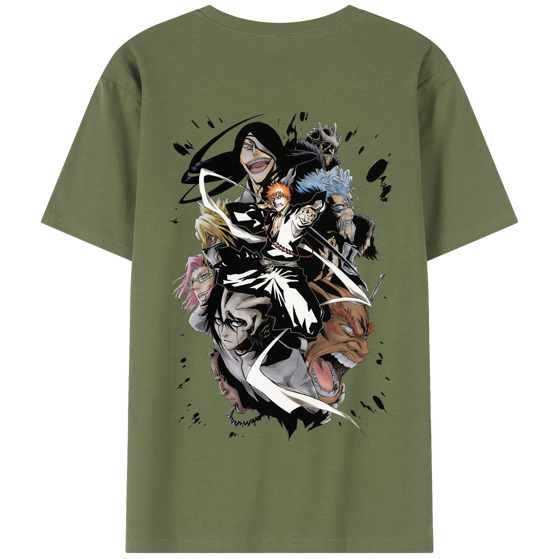 （画像用） ブリーチ 黒崎一護（くろさき いちご）BLEACH Kurosaki Ichigo 綿100％半袖Tシャツ（背面プリント）